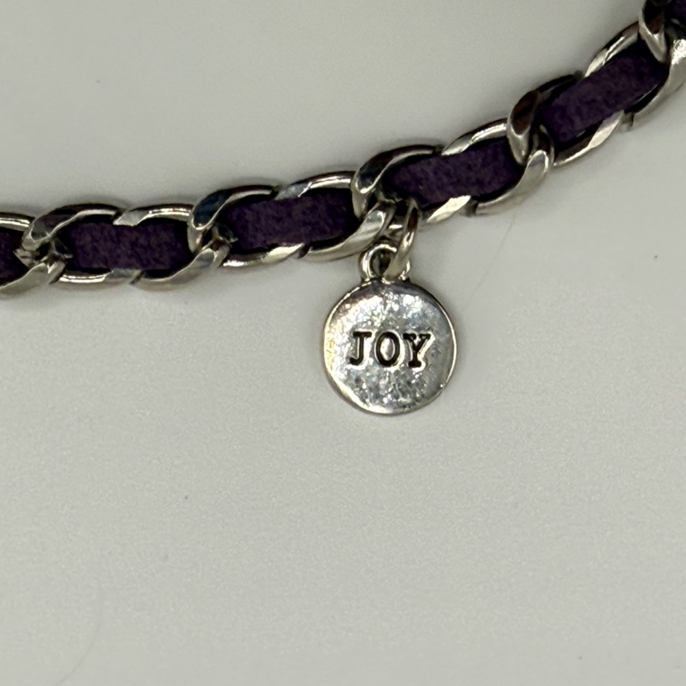 Premier Designs Playful Purple & Silver Wrap Bracelet - Picture 3 of 7
